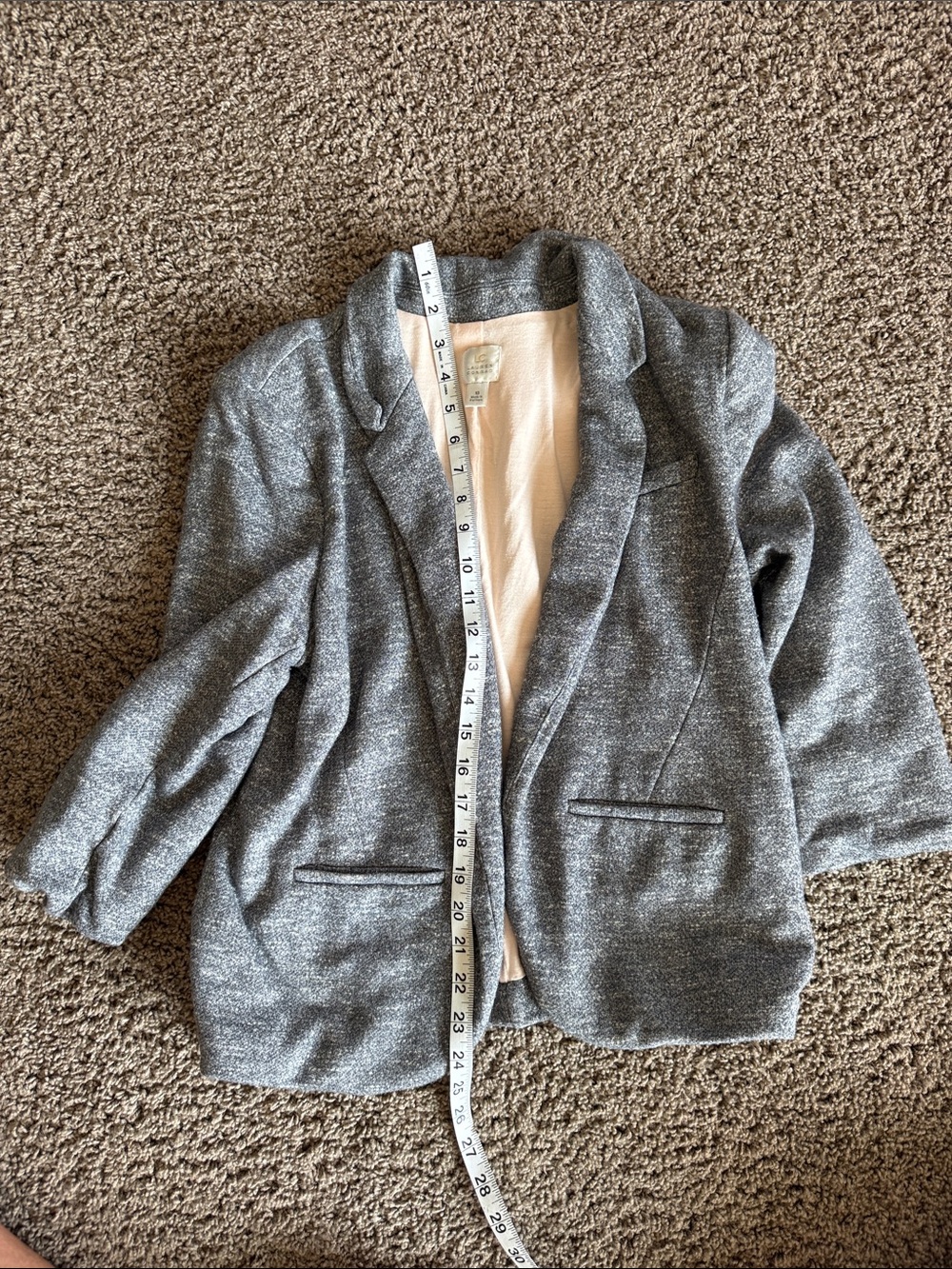 LC - Lauren Conrad Gray Knit Blazer Jacket